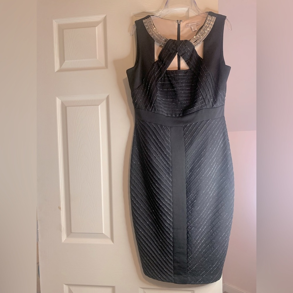 Black dress with sequin design